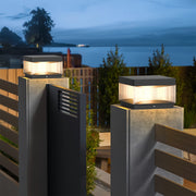 Square Pillar Lights Industrial Black Outdoor Waterproof Post Lights