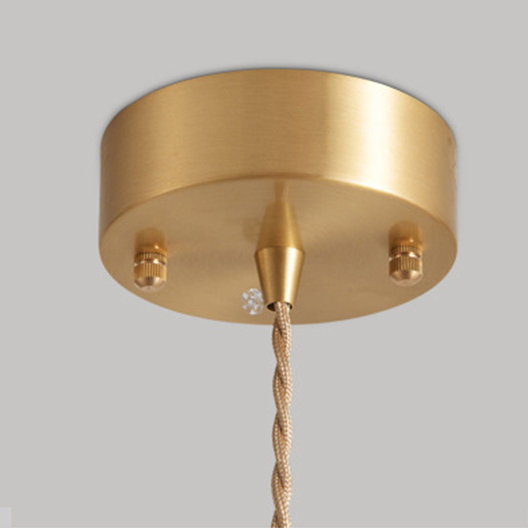 Water Ripple Glass Pendant Lighting Nordic Full Copper Light