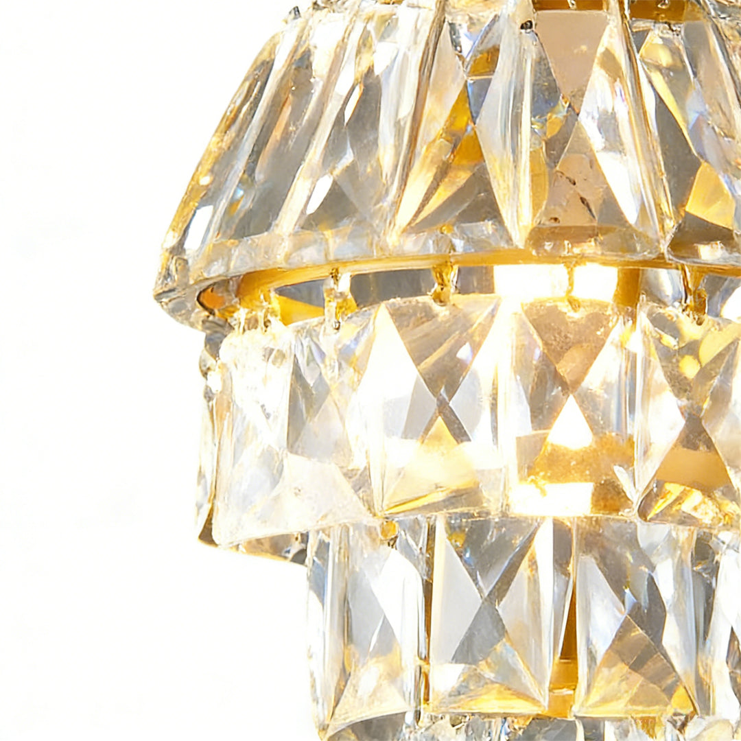 Mini Crystal Pendant Light Modern Metal Ceiling Light