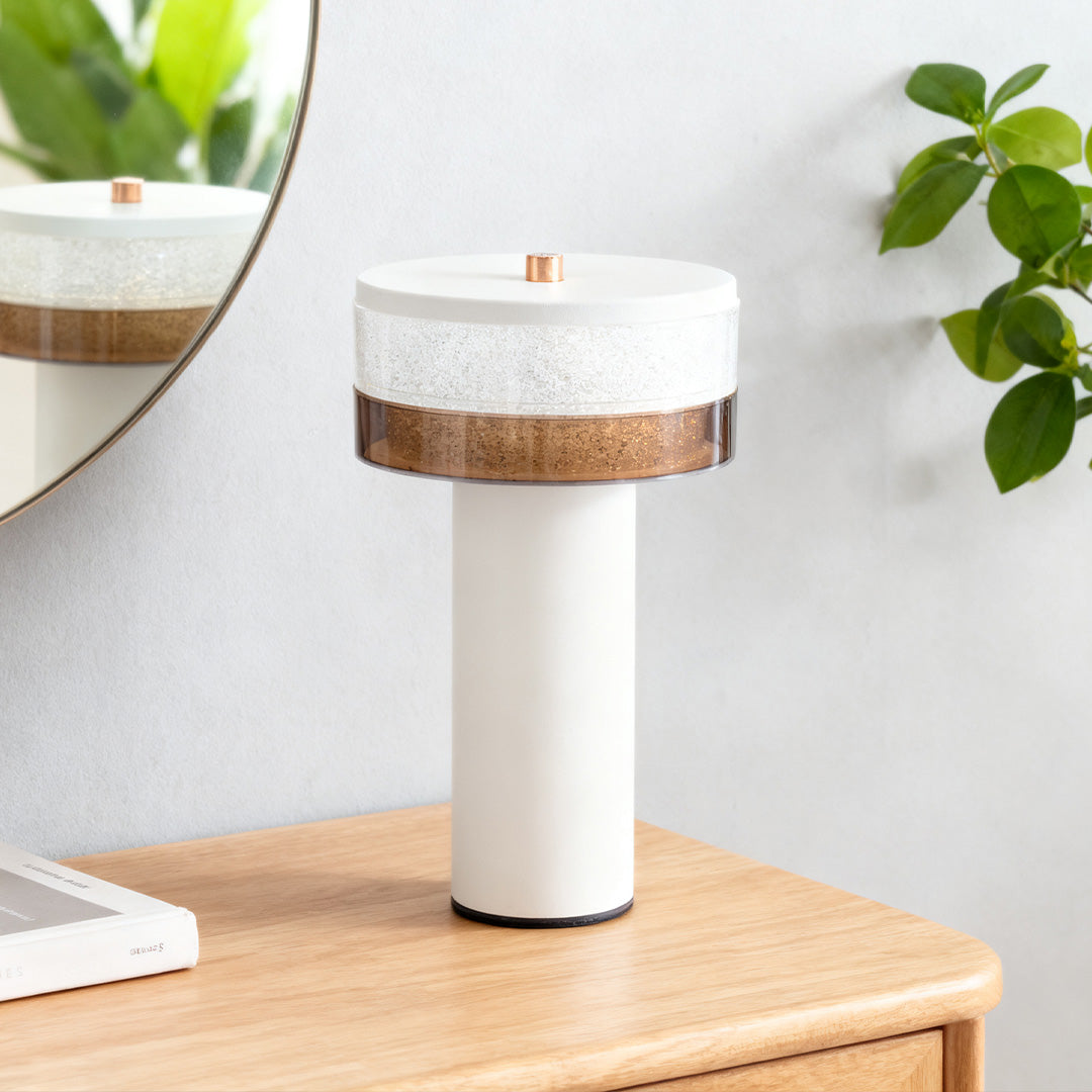 Cylindrical Table Lamp Stylish Nordic Sleek Decorative Iron Light