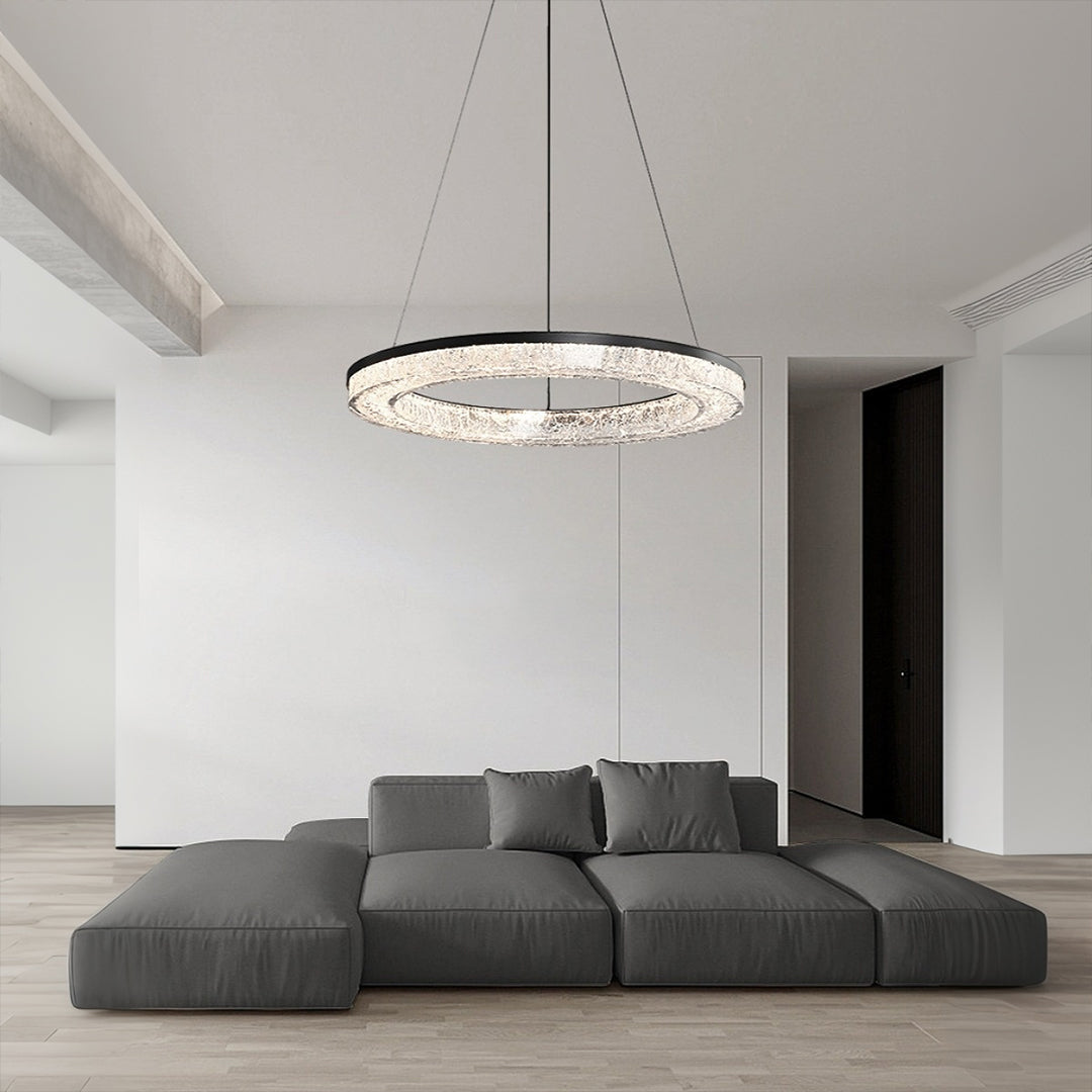 Circle Pendant Light Luxury Ring Art Chandelier
