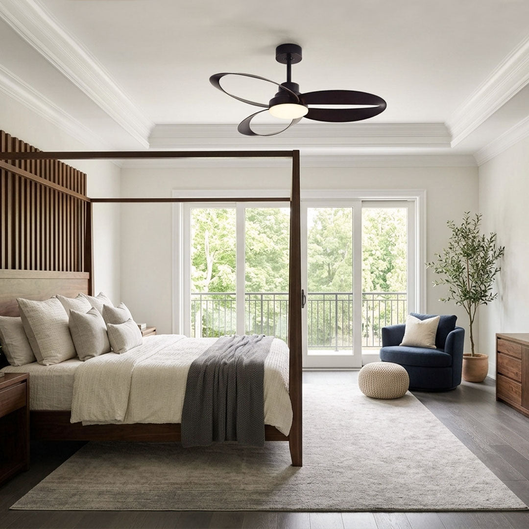 Modern Ceiling Fans with Light Full Spectrum Variable Speed Lamp