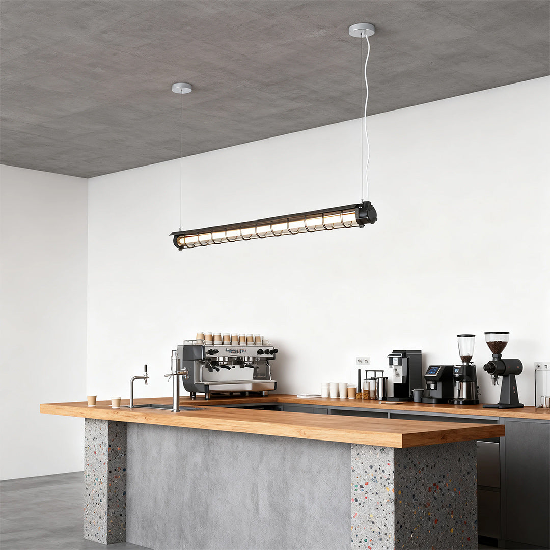 Vintage Style Pendant Lights Creative Long Strip Ceiling Light