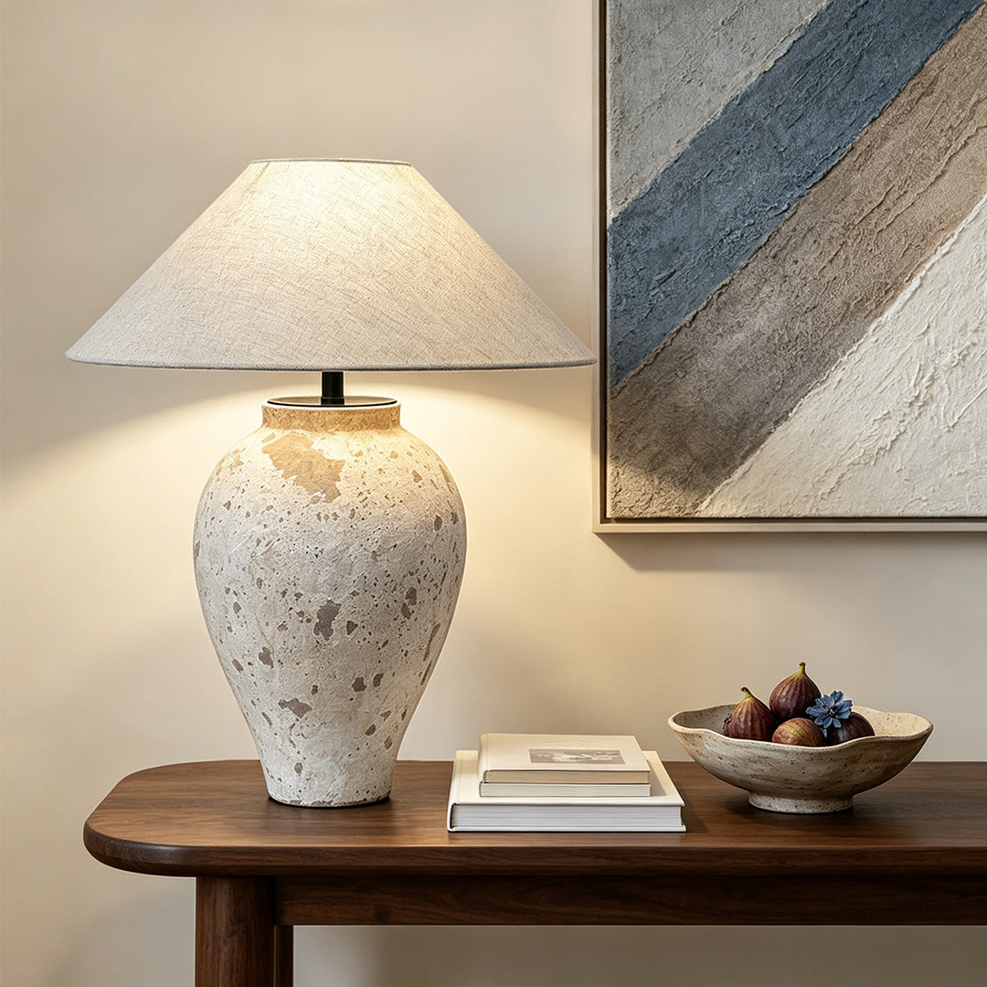 Pottery Table Lamps Wabi-Sabi Ceramic Decorate Light