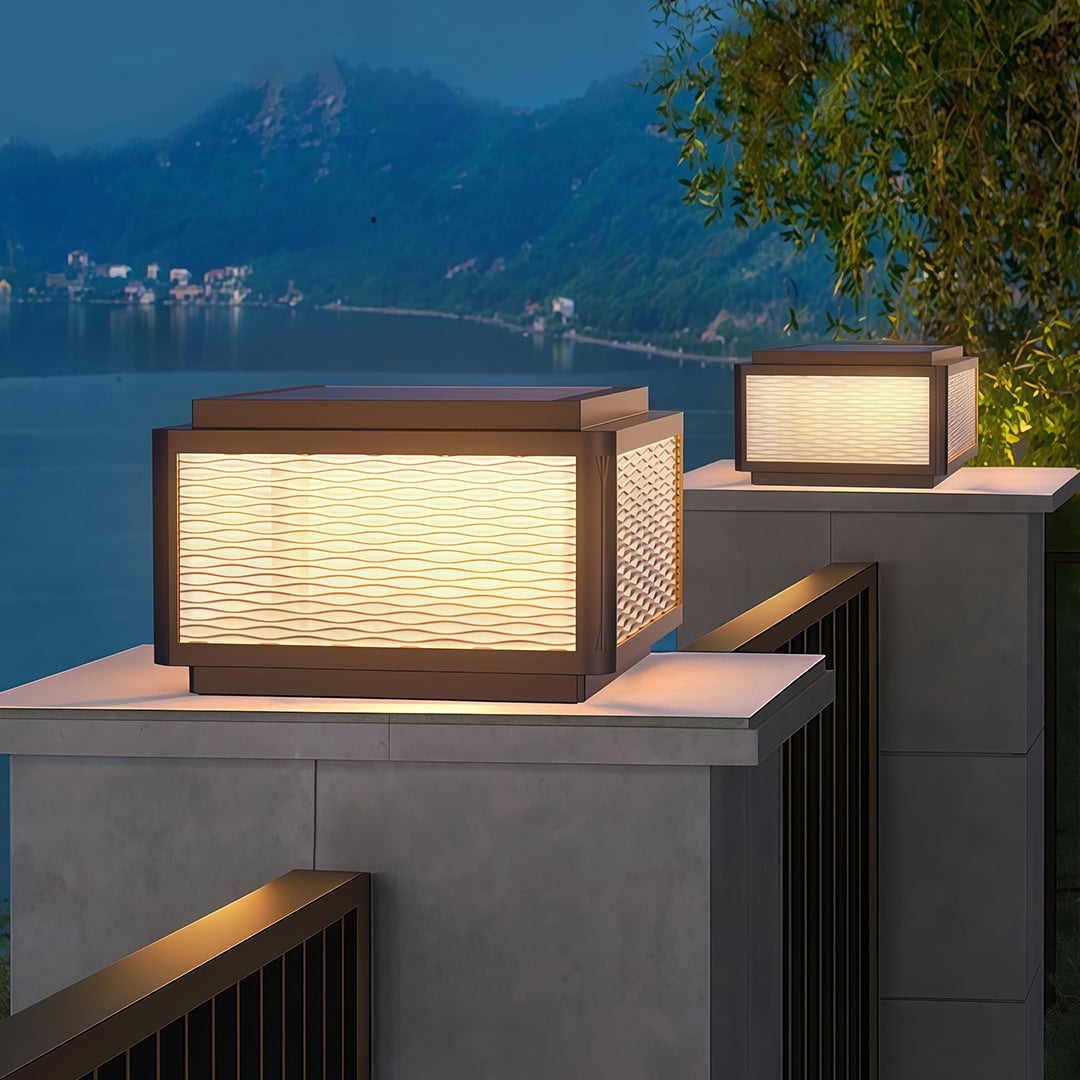 Outdoor Pillar Top Lights Waterproof Minimalist Post Light