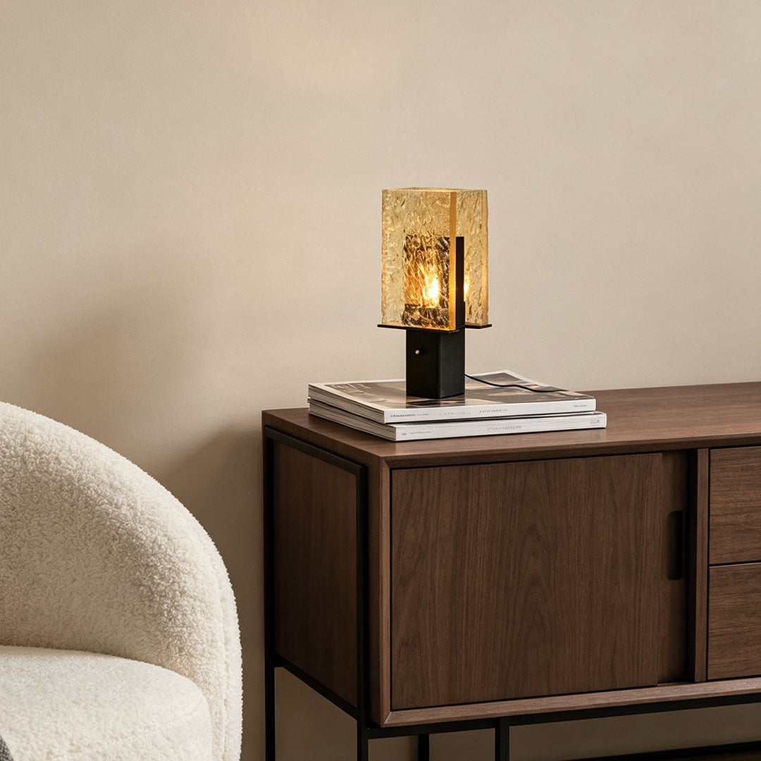 Black Wood Table Lamp Modern Luxury Minimalist Bedside Light