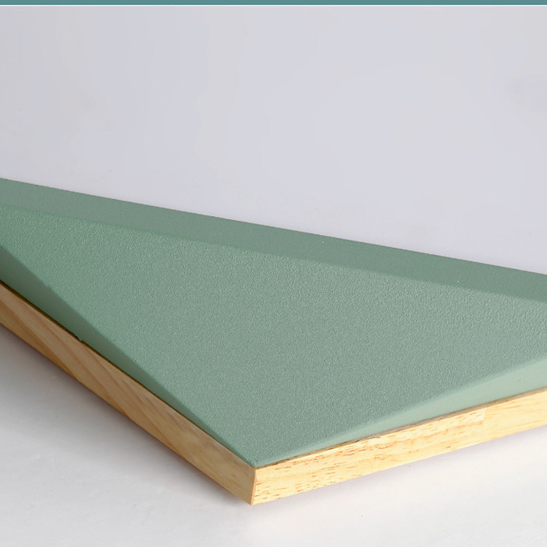 Colorful Flush Mount Ceiling Light Nordic Geometric Wooden Ceiling Lamp