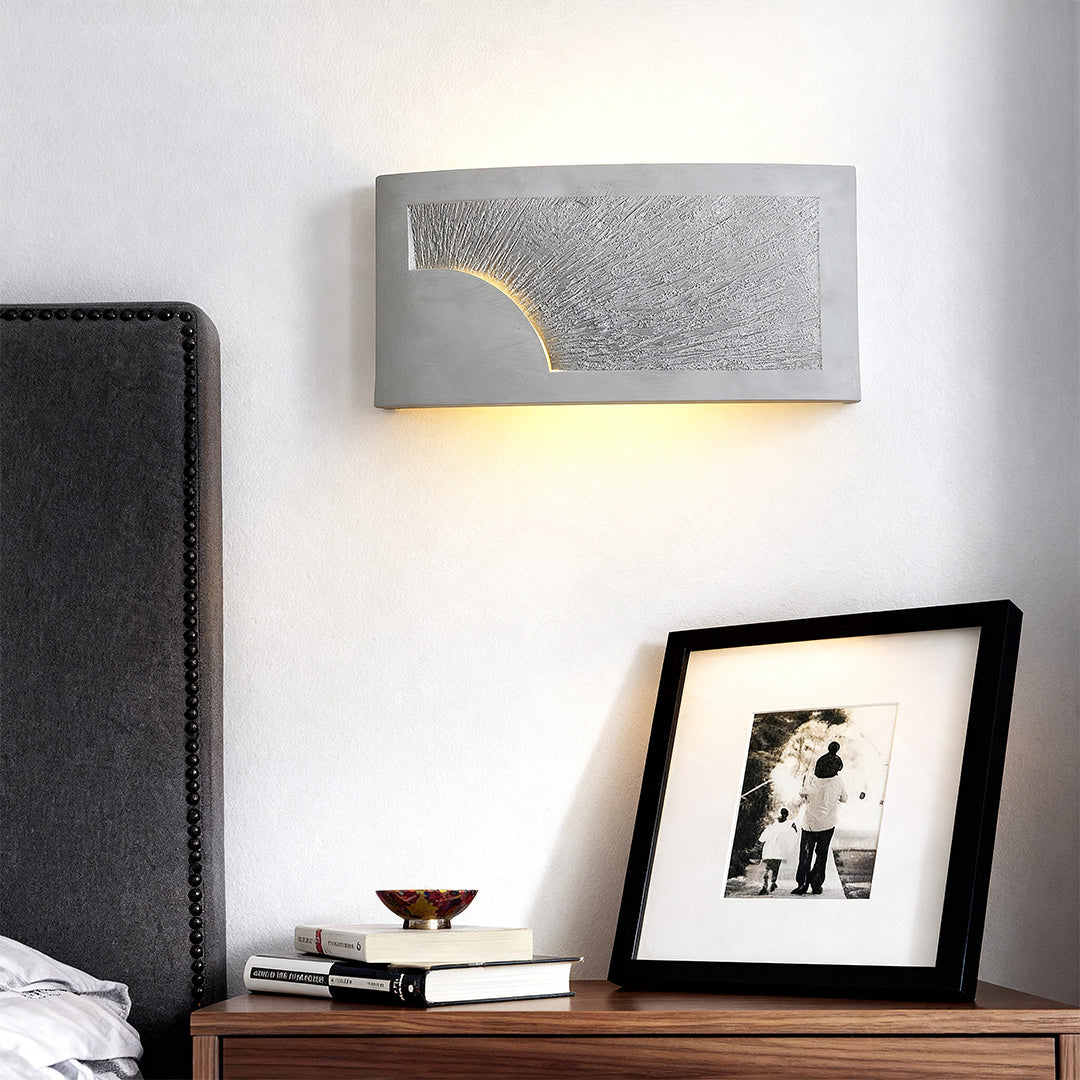 Night Wall Light Cement Up Lighting Minimalist Cement Body Lamp