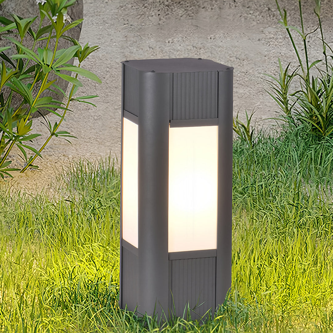 Square Path Lights Industrial Black Garden Outdoor Waterproof Lamp