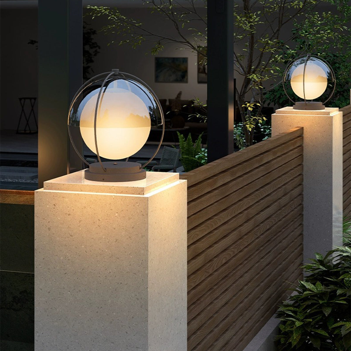 Waterproof Led Pillar Lights Outdoor Modern Minimalist