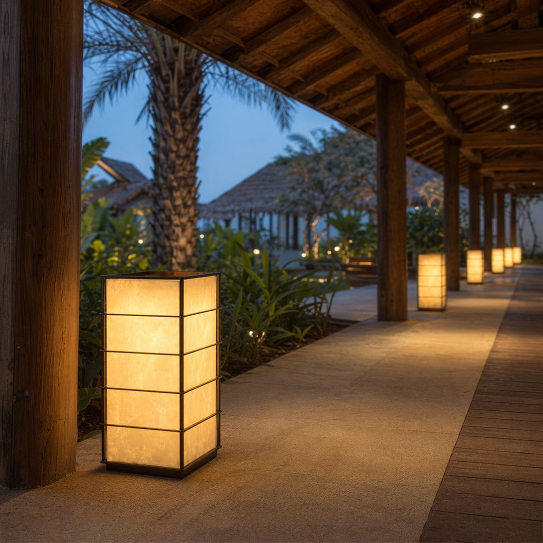 Bollards with Solar Lights Outdoor Waterproof Landscape Light