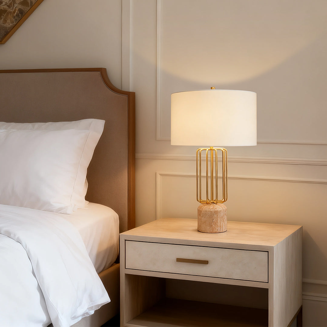 Geometric Metal Cage Table Light Nordic Style LED Eye-Care Lamp