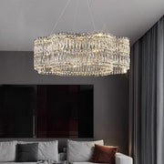 LED Large Crystal Chandelier Elegant Chandelier Light Modern Minimalist Style