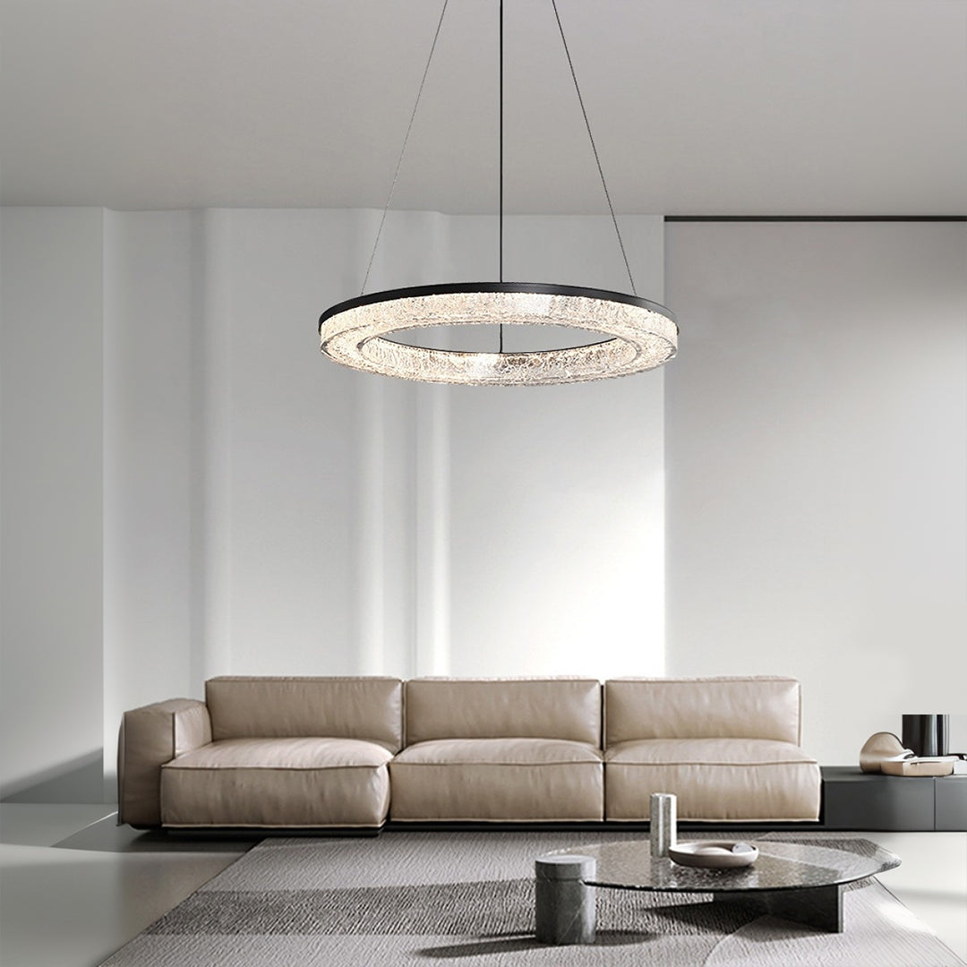 Circle Pendant Light Luxury Ring Art Chandelier