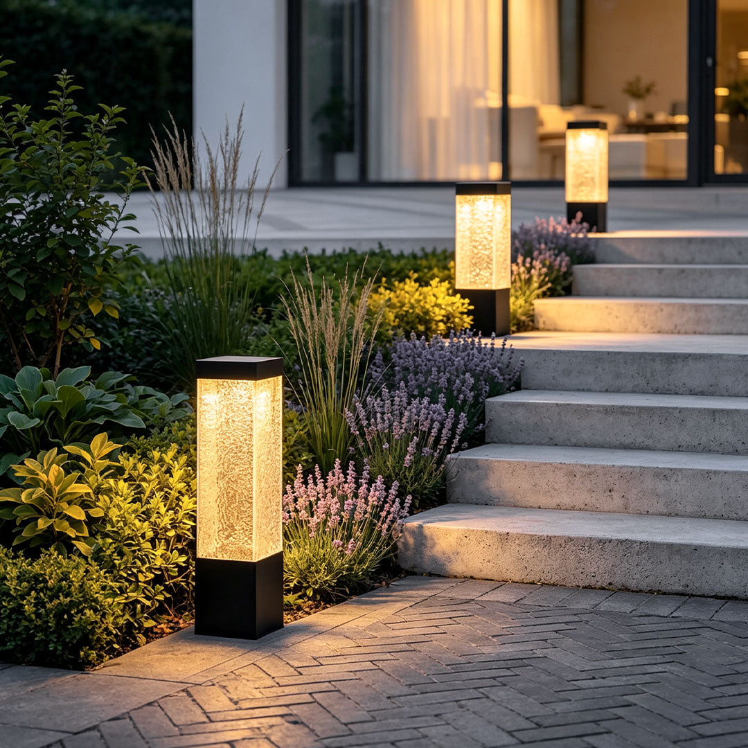 Outdoor Garden Bollard Lights Modern Metal Landscape Light
