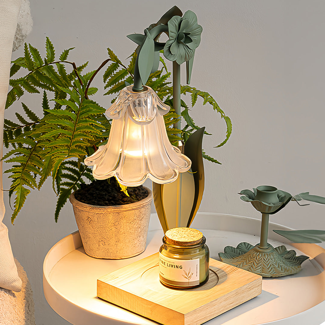 Melt Table Lamp Fireless Scented Flower  Elegant Night Light