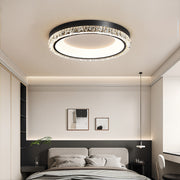 White Flush Mount Ceiling Light Italian Round  Minimalist Lamp