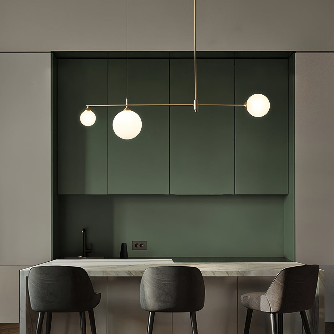 Bubble Glass Pendant Lights Nordic Minimalist Sleek Gold Ceiling Light