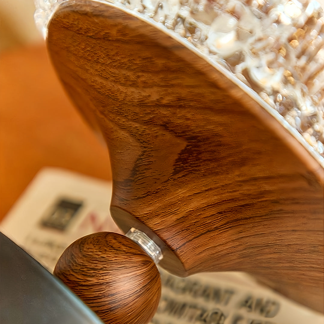 Unique Semi Flush Ceiling Light Vintage Water Drop Walnut Colored Lamp