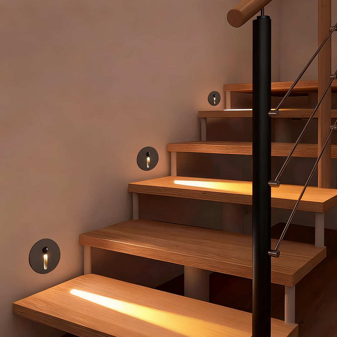 Interior Stair Step Lights Round Infrared Flush Mount LED Light