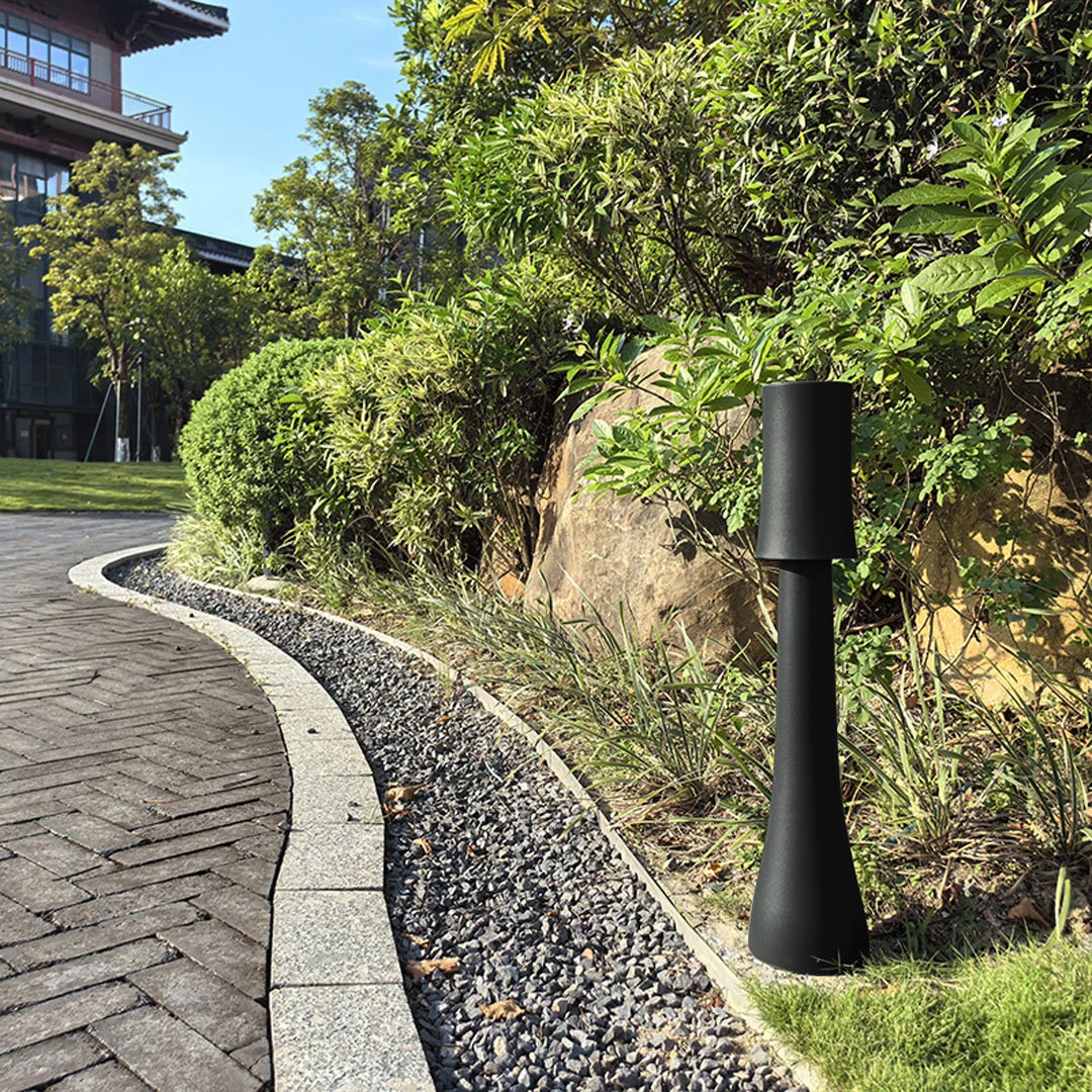 Lawn Pole Light Outdoor Waterproof Black Bollard Light