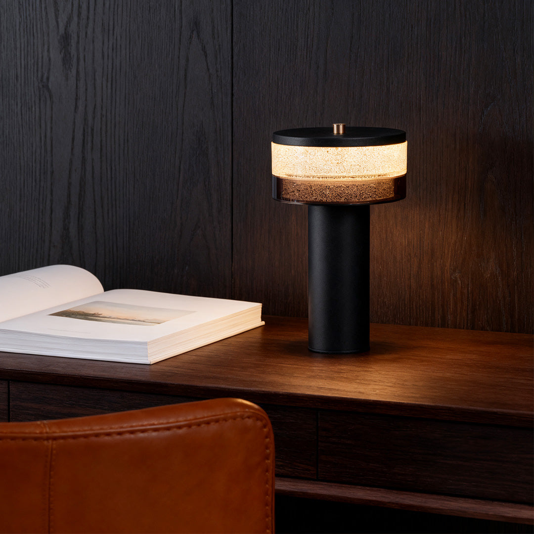 Cylindrical Table Lamp Stylish Nordic Sleek Decorative Iron Light