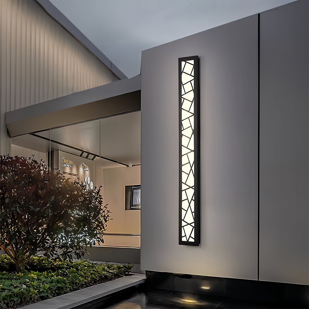 Linear Outdoor Wall Lights Weatherproof LED Black Minimalist Lamp