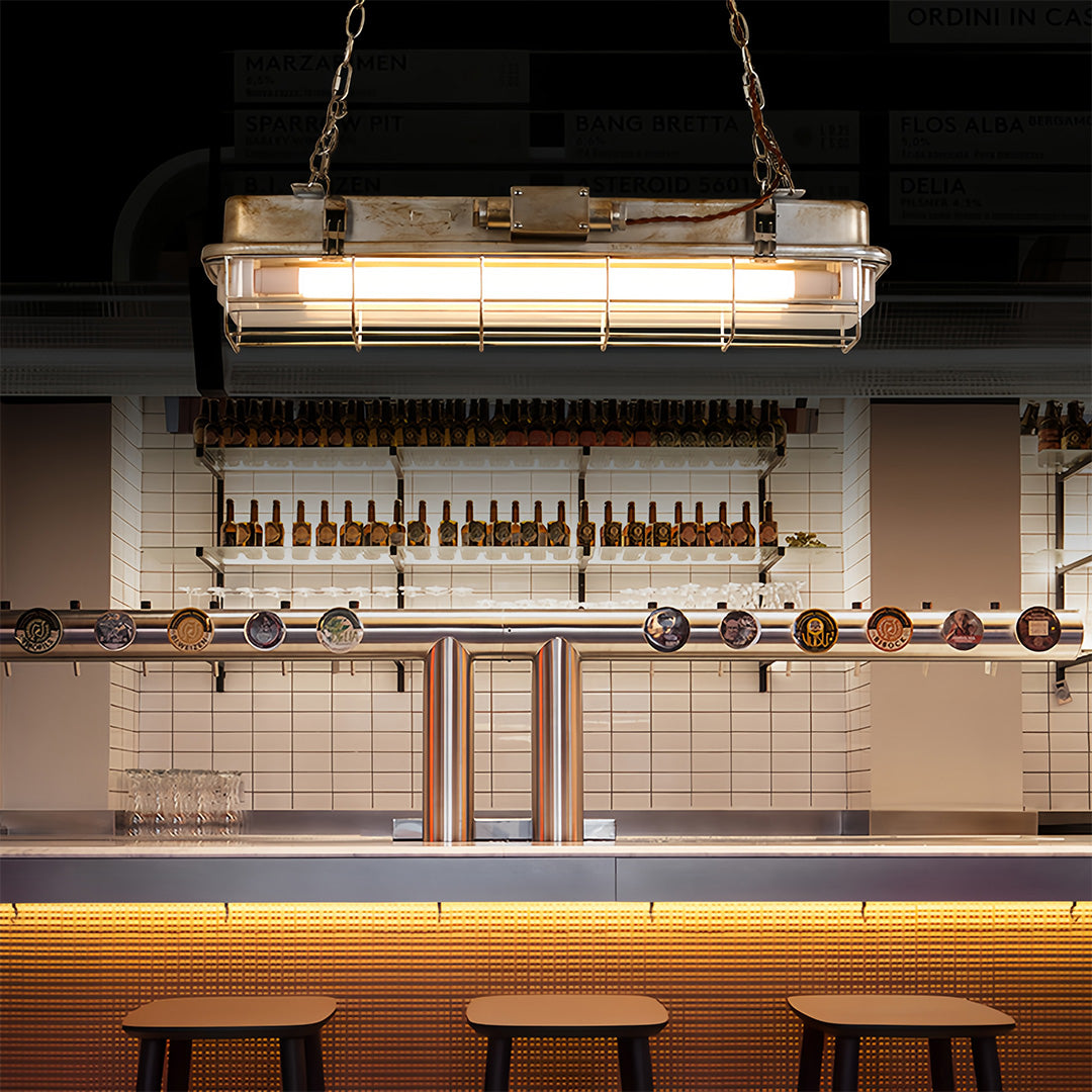 Industrial Pendant Lights Glass Shade Single-Head Retro Creative Light