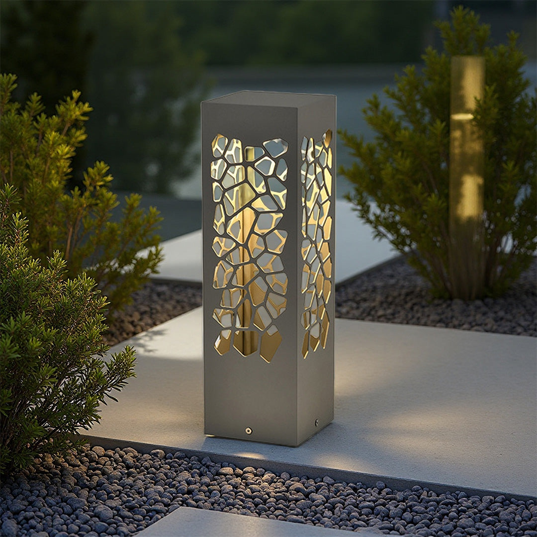 Outdoor LED Landscape Lights Waterproof Garden Hollow Bollard Light