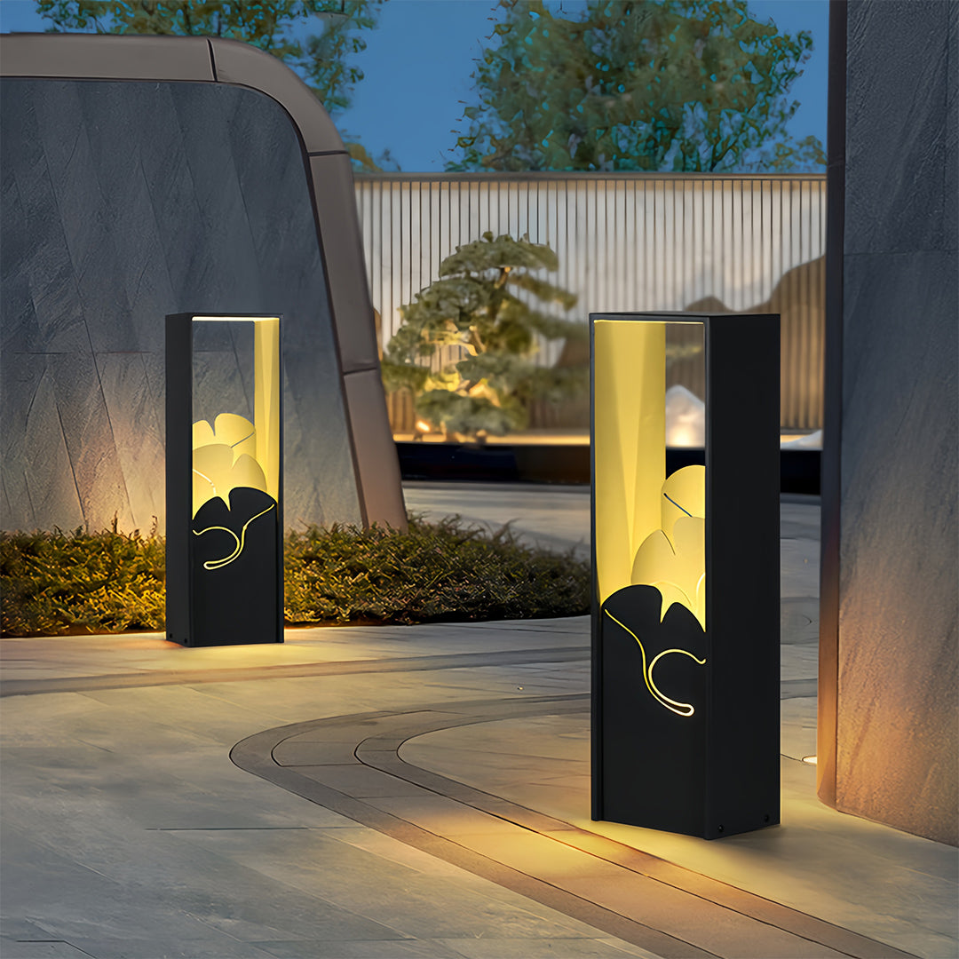 Decorative Bollard Lights Black Artistic Outdoor Landscape Light