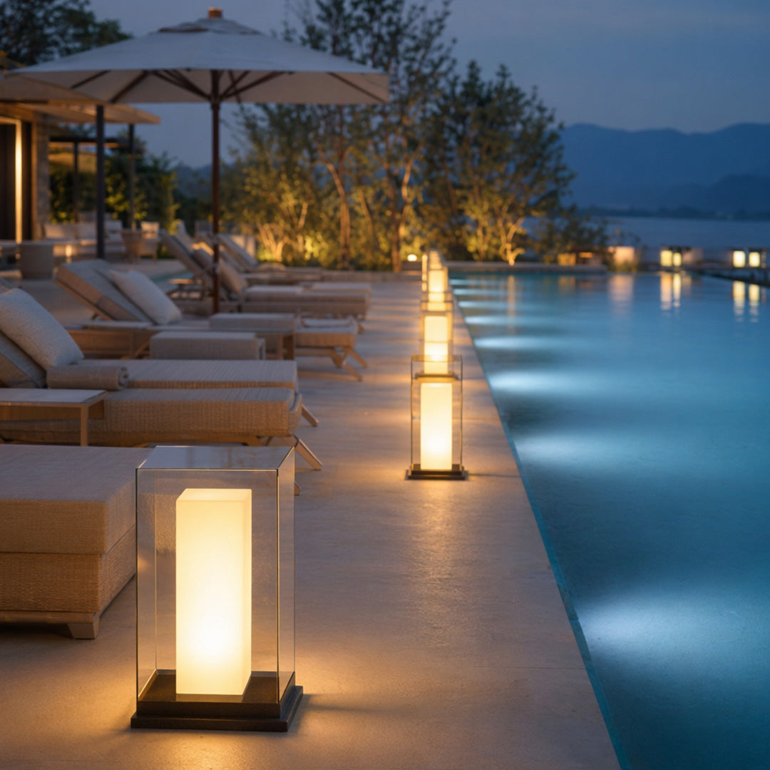 Quare Bollard Light Fixture Outdoor LED Landscape Light