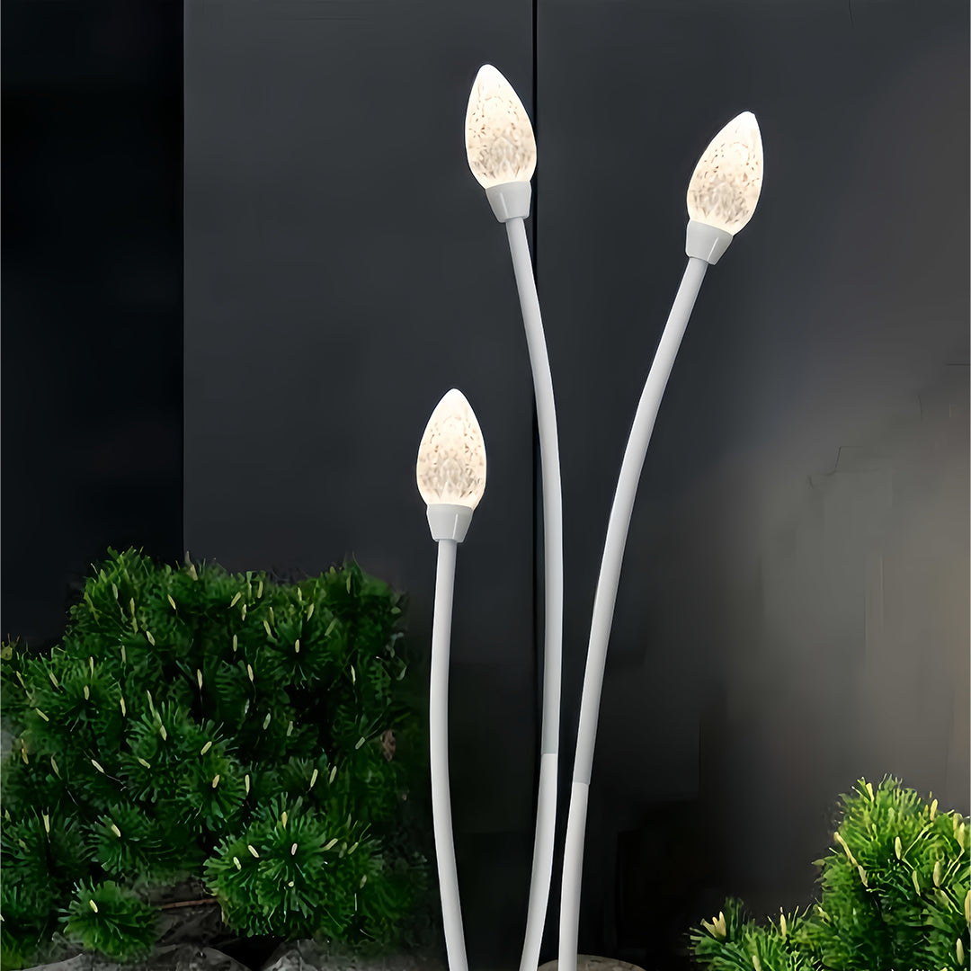 Landscape Garden Light Elegant Crystal white Artistic LED Flower Lamps