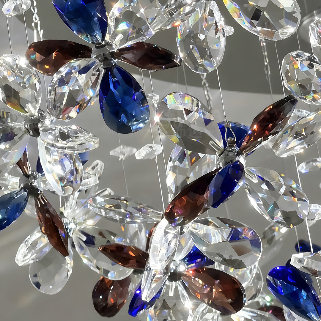 Crystal Flush Mount Lights French Round  LED Romantic Ceiling Light