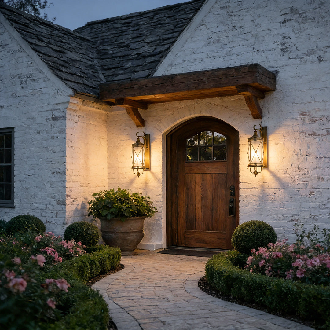 Exterior Copper Wall Sconces Waterproof Courtyard Lamp