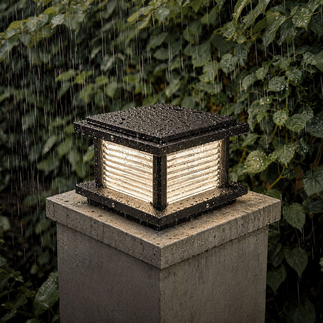 Solar Pillar Lights Modern Outdoor Waterproof Column Lamp
