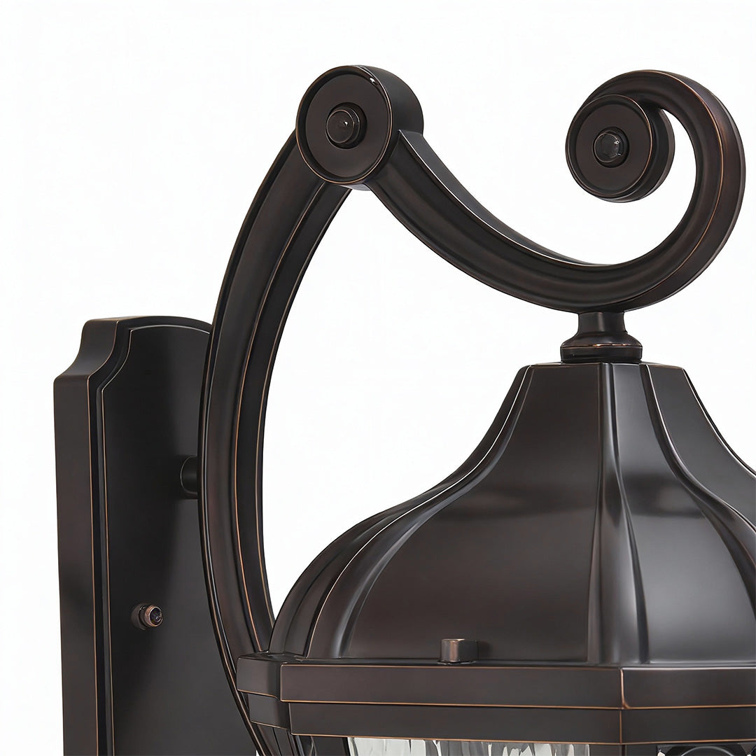 Vintage Outdoor Sconce Aluminum Rust-Proof Clear Glass Shade Lamp