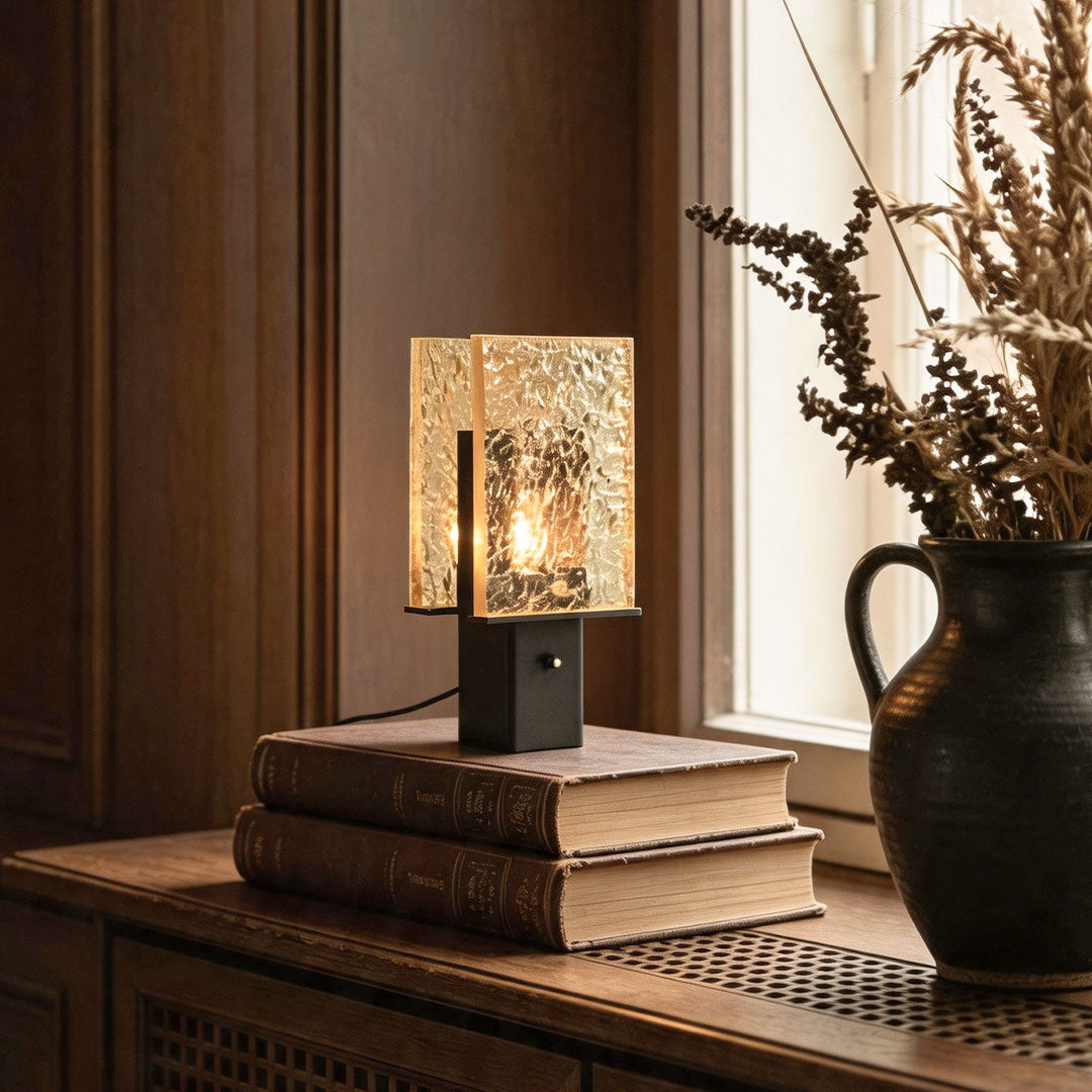 Black Wood Table Lamp Modern Luxury Minimalist Bedside Light