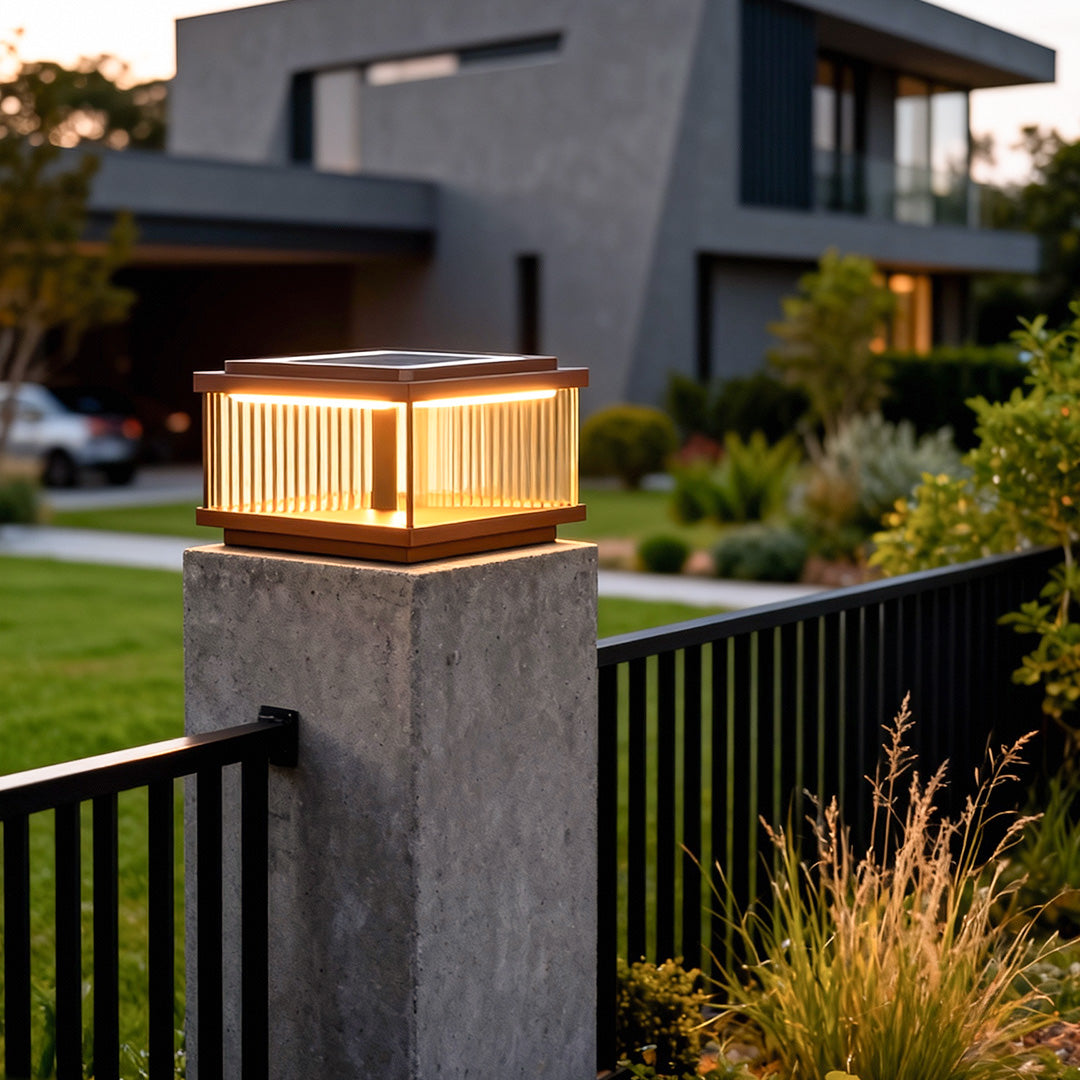 Pillar Post Lights Outdoor Waterproof Courtyard Square Light