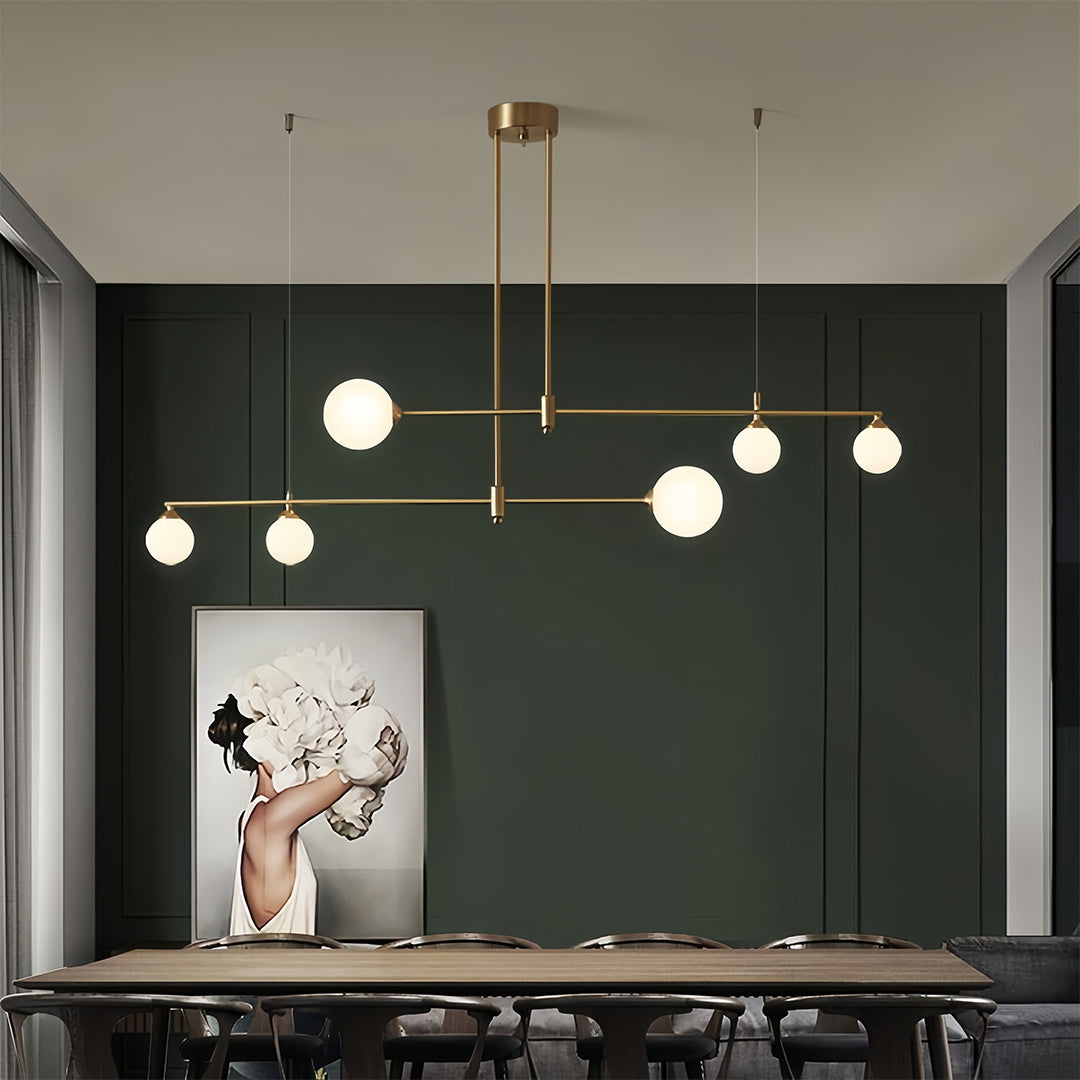 Bubble Glass Pendant Lights Nordic Minimalist Sleek Gold Ceiling Light