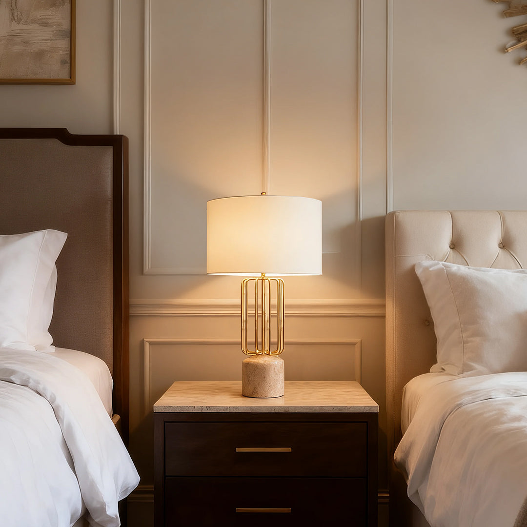 Geometric Metal Cage Table Light Nordic Style LED Eye-Care Lamp