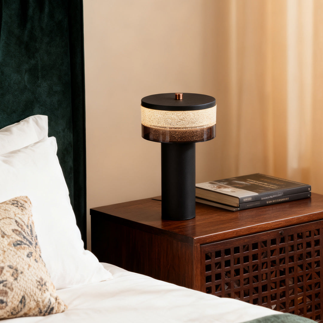 Cylindrical Table Lamp Stylish Nordic Sleek Decorative Iron Light