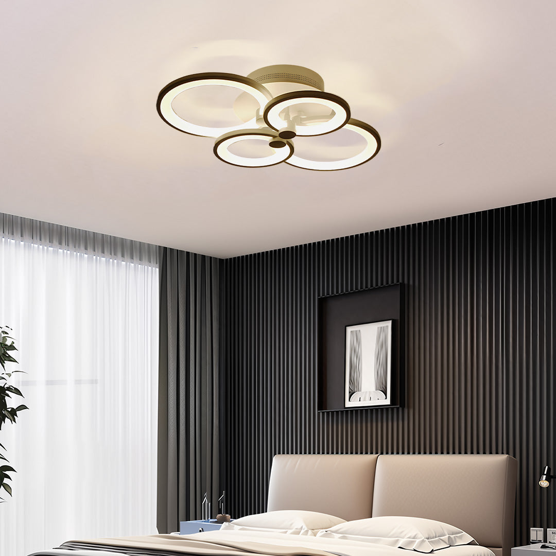 Elegant Semi Flush Mount Ceiling Lights with Unique Overlapping Rings
