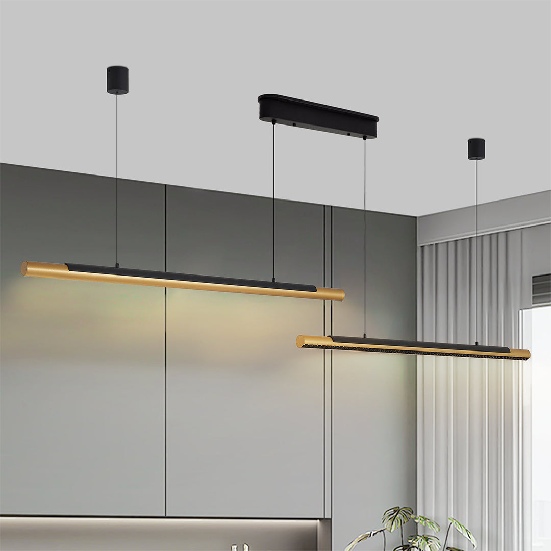2 Light Linear Pendant Minimalist Dual-Head Ceiling Lights