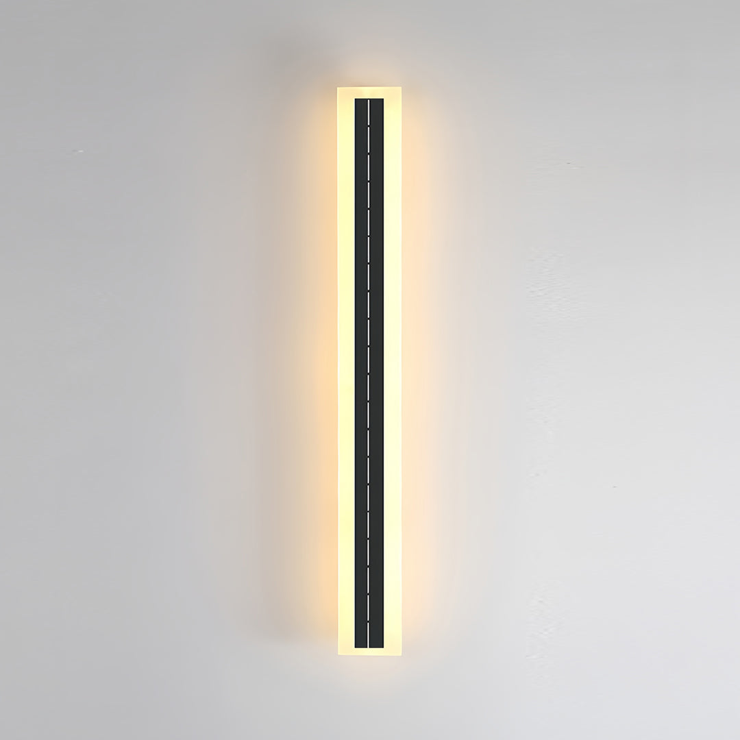Outdoor Linear Wall Light Stylish Contemporary Waterproof Solar Lamp