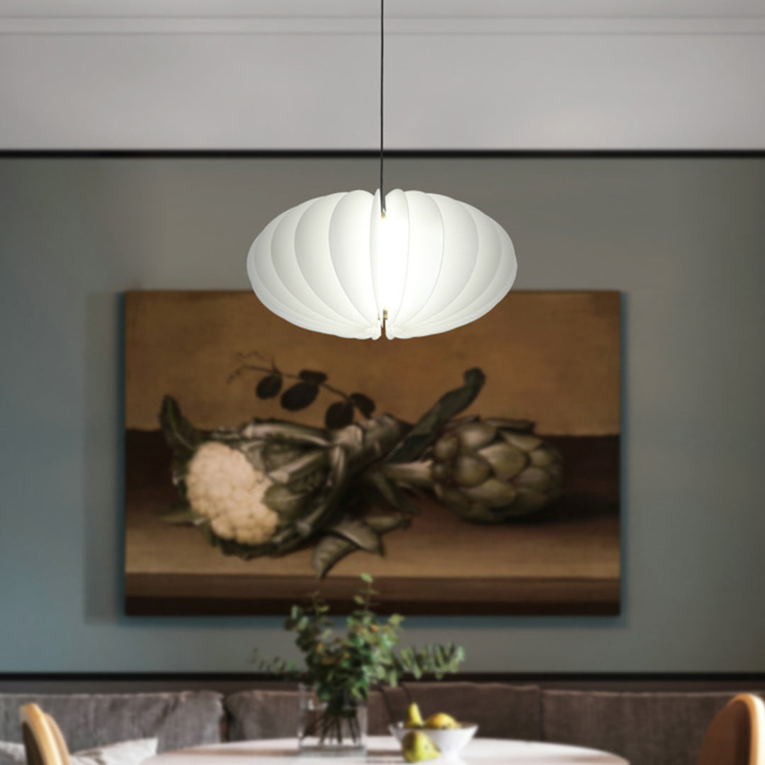 White Shade Pendant Light Nordic Cream Style PE Material LED Light