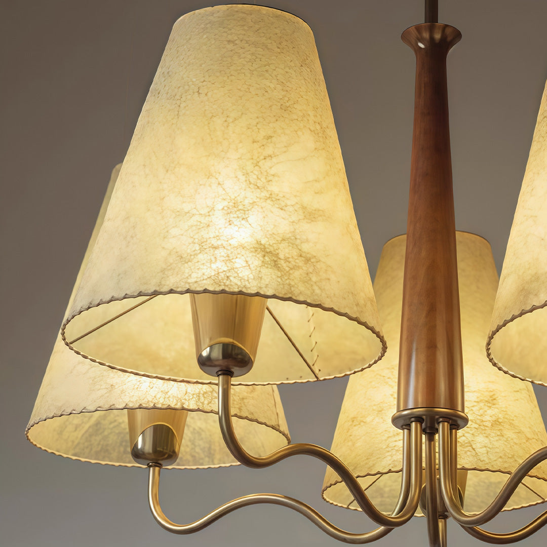 Metal Dining Room Chandelier French Vintage Fabric Ceiling Light