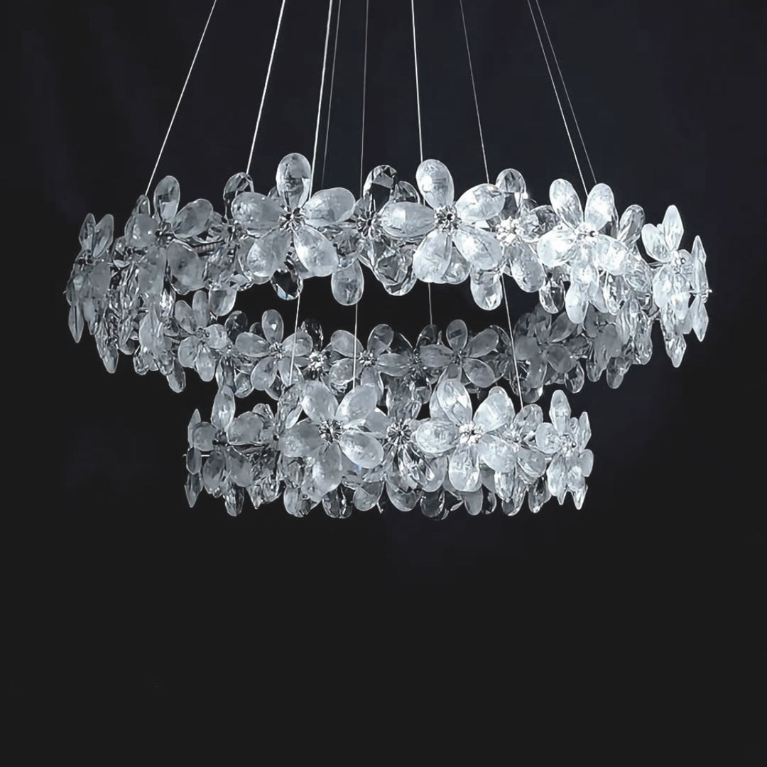 Dining Room Crystal Chandelier  French Flower Art Chandelier