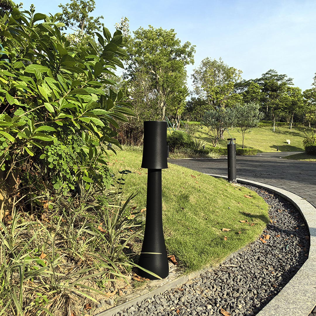 Lawn Pole Light Outdoor Waterproof Black Bollard Light