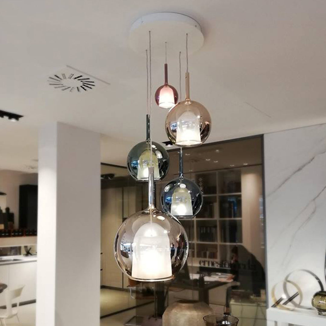 Glass Ball Pendant Light Nordic LED Glass Art Island Light