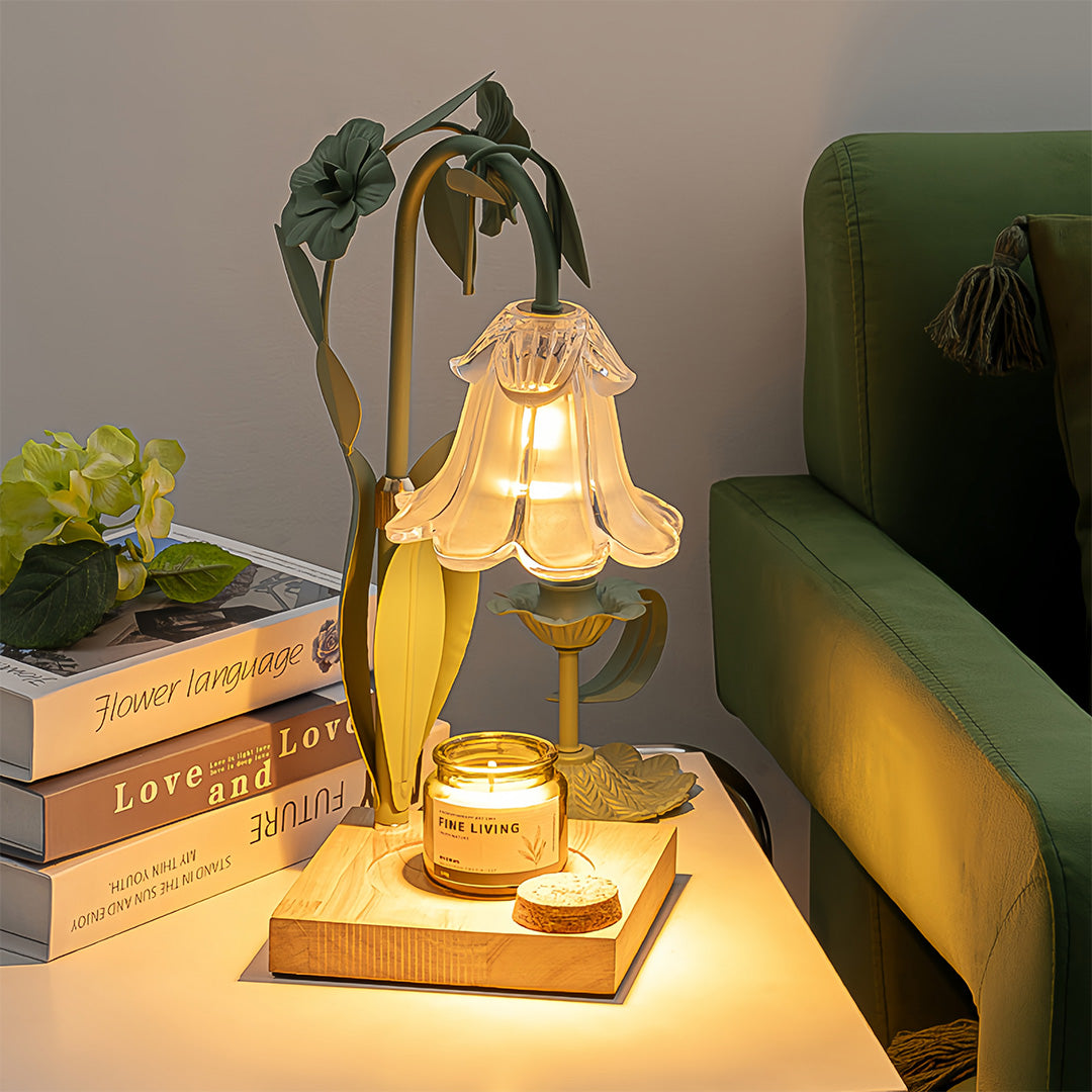 Melt Table Lamp Fireless Scented Flower  Elegant Night Light